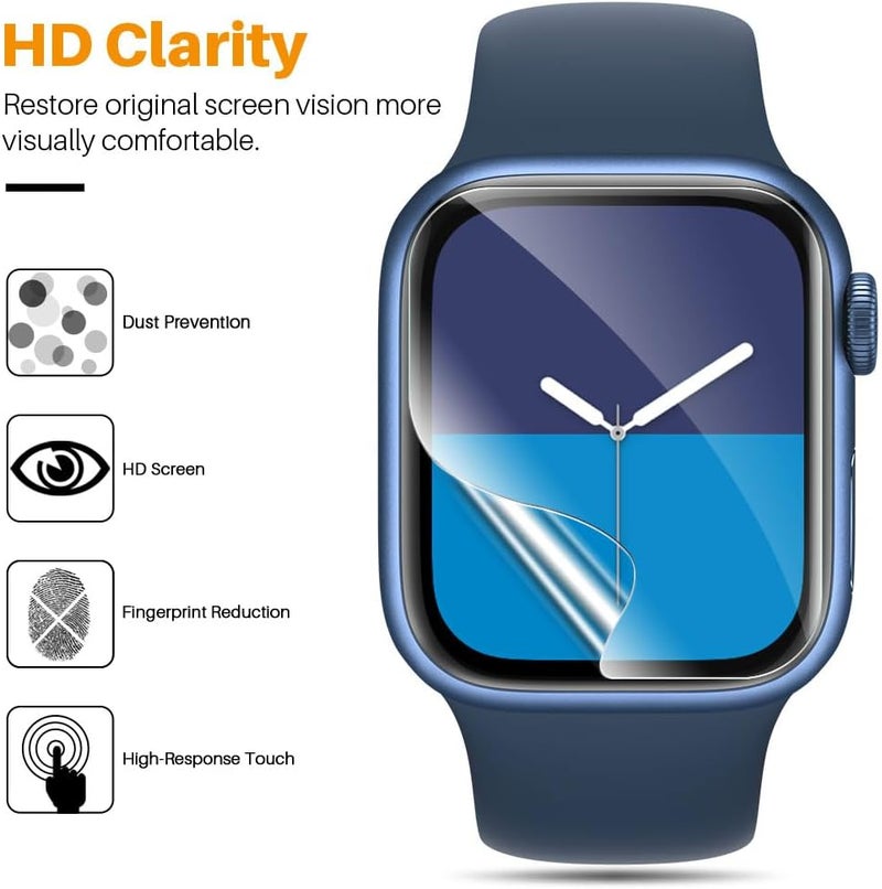LK 8 Pack for Apple Watch 44mm Screen Protector Series 6/5 SE2 [Upgrade Soft Film] [Self-Healing] Ultra-thin Film, Screen Protector Apple Watch 44mm, Anti-Scratch, Touch Sensitive - Image 5